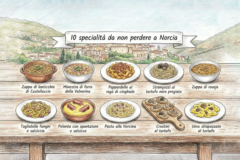 10 specialità da non perdere a Norcia
