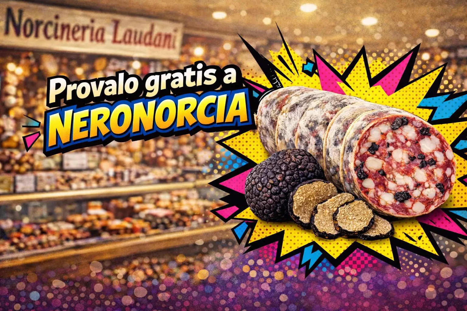 salame al tartufo gratis a norcia