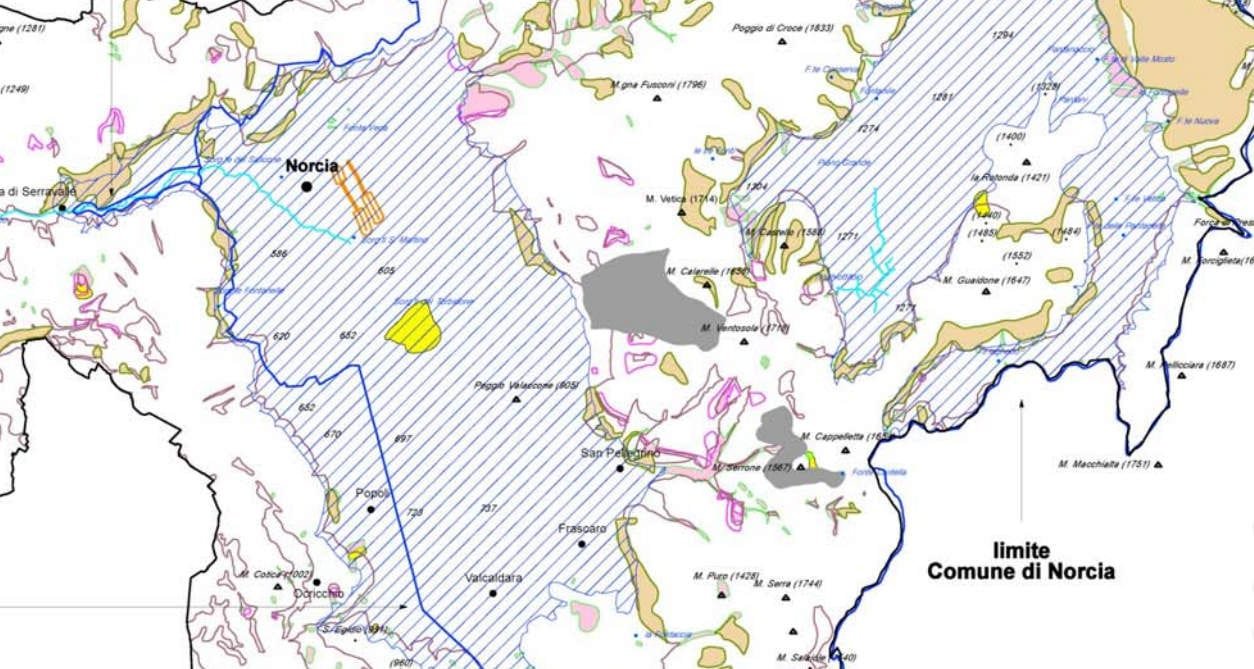 Norcia mappa sismicità