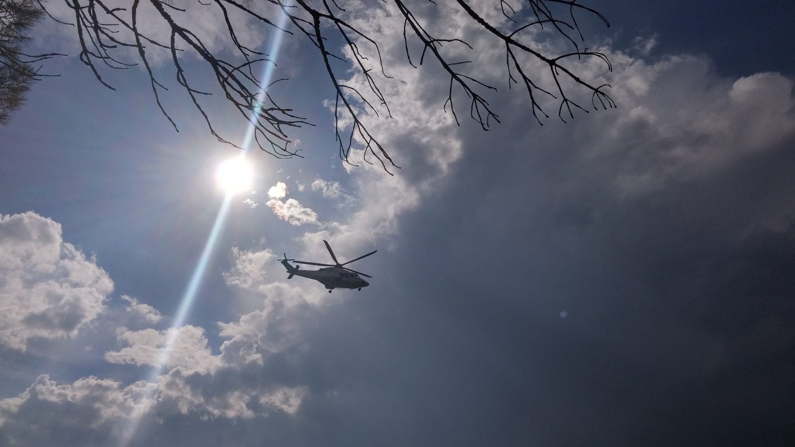 elicottero a Norcia elisoccorso
