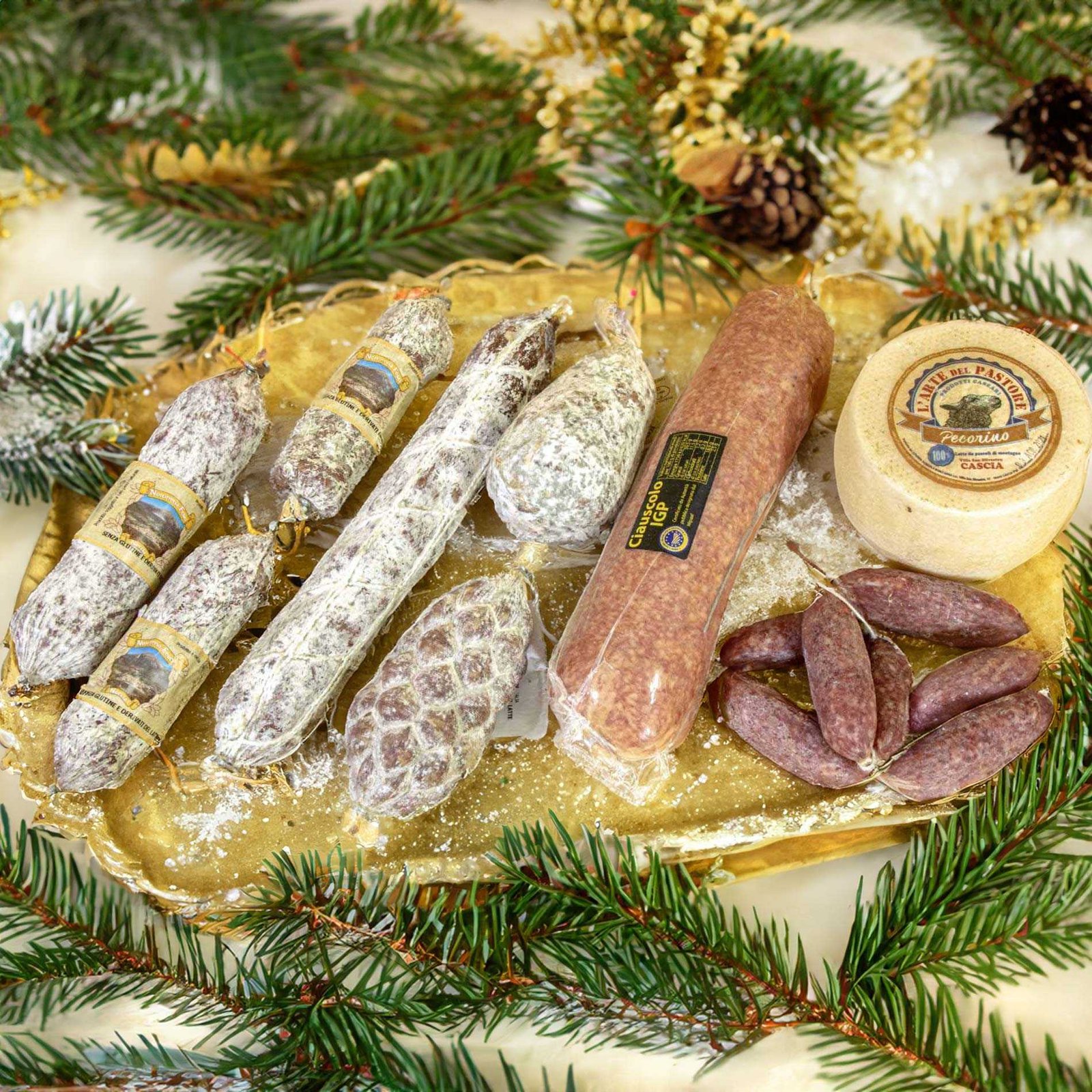 Un cesto con l’autentico gusto dei salumi di Norcia